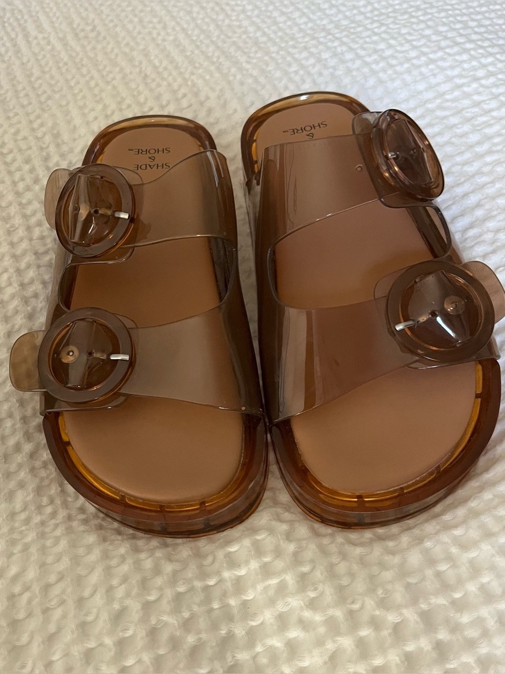 Shade & Shore Women’s Gemma Footbed Sandals Tan